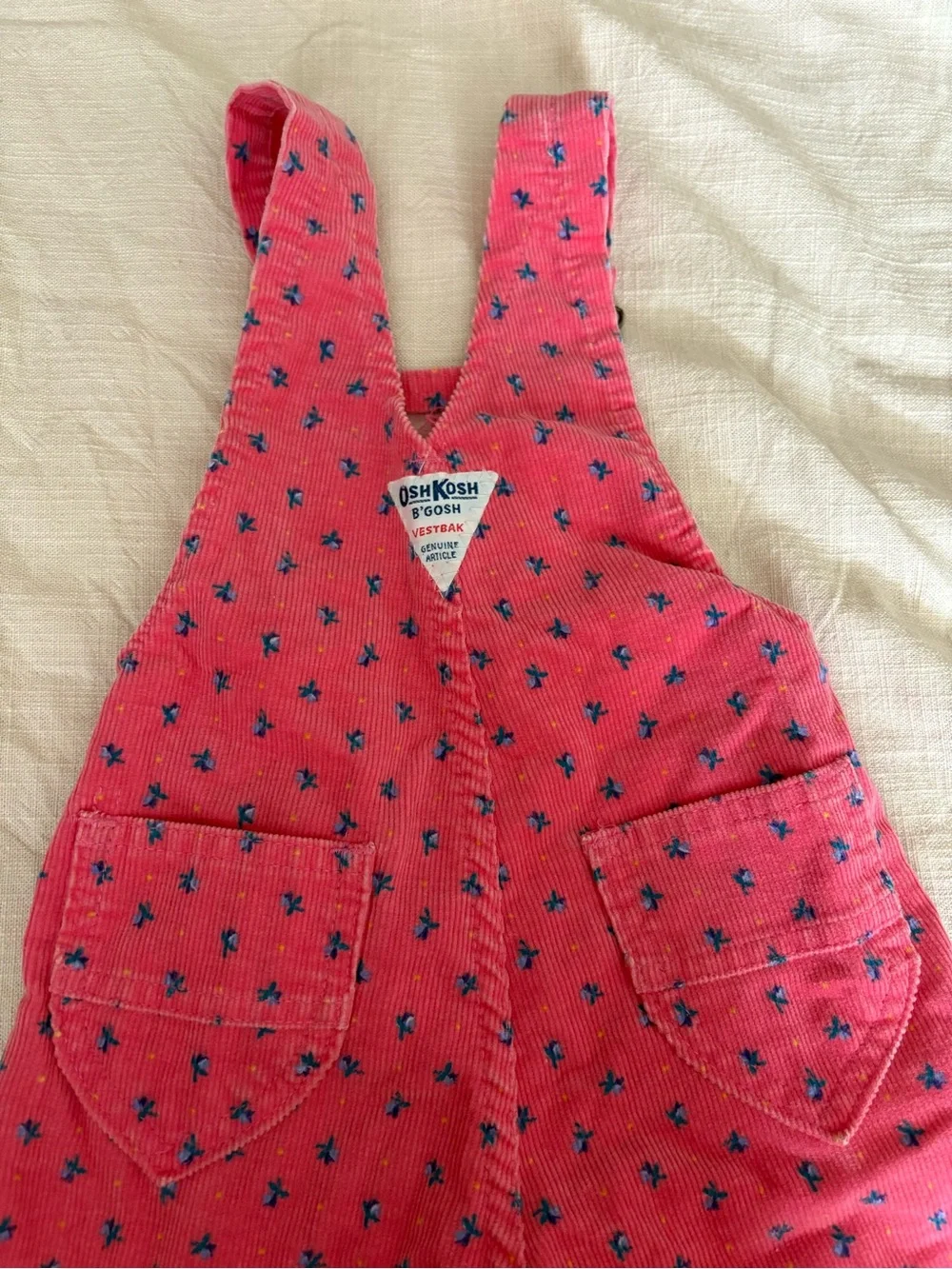 Vintage OshKosh B'gosh Pink Overalls with vest back